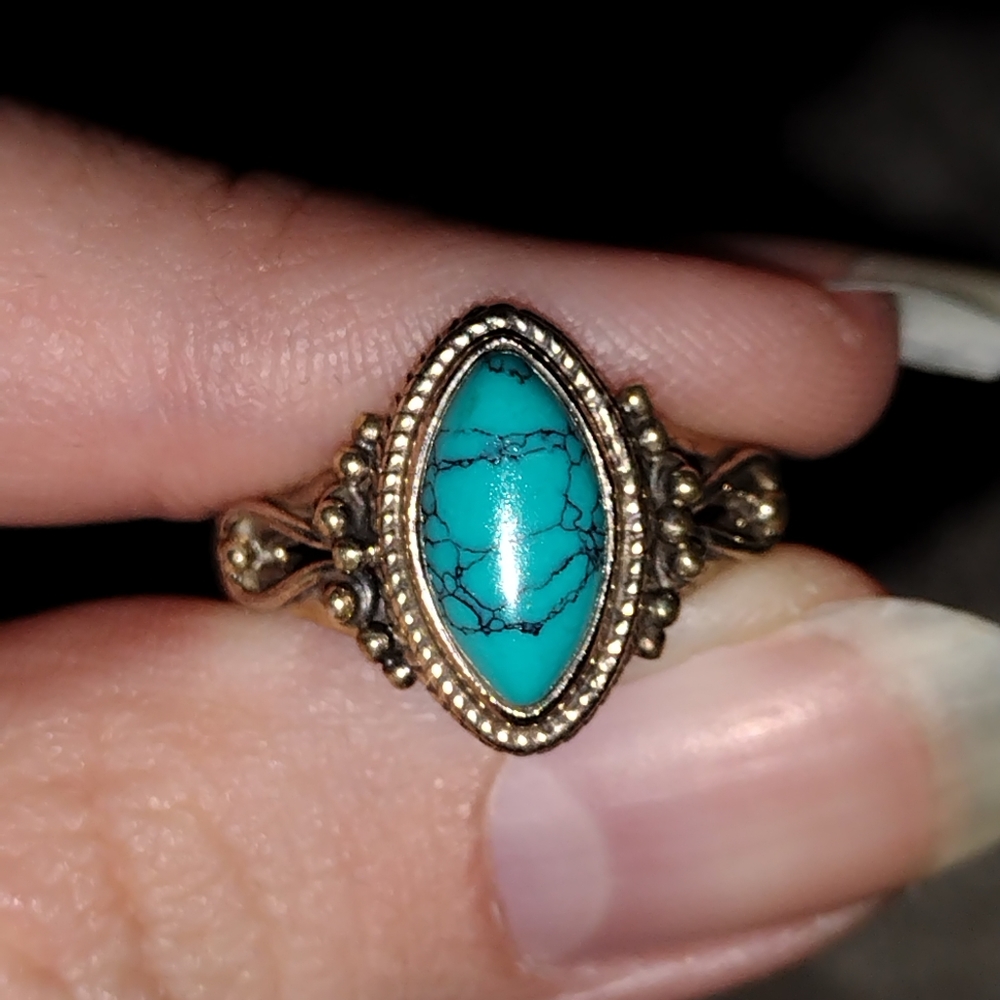 Natural sleeping beauty turquoise ring